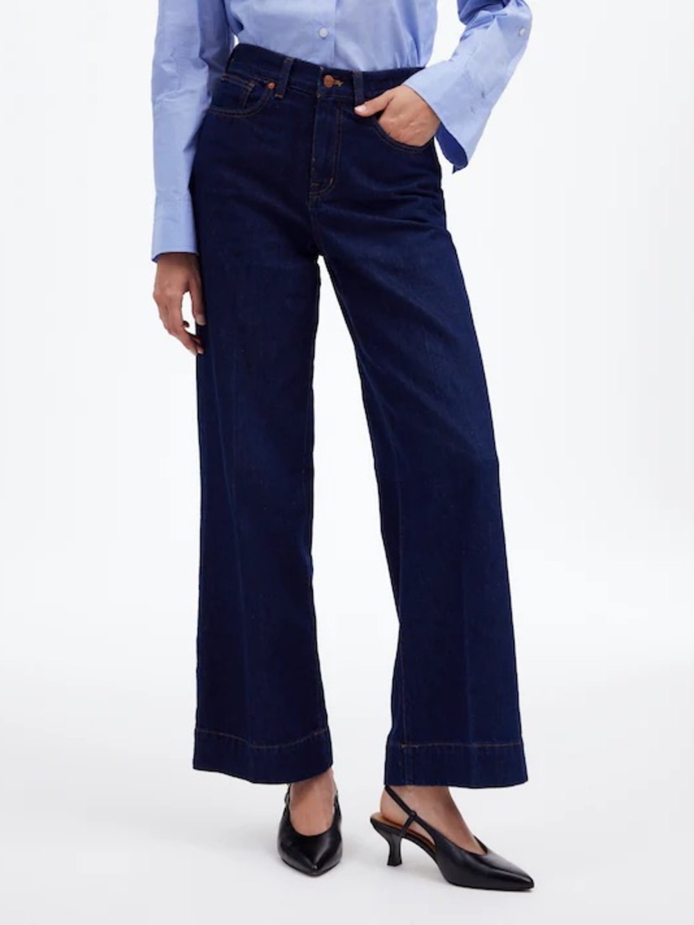 Madewell Superwide-leg Jeans Rigid 100% Cotton Cheshire Wash 26